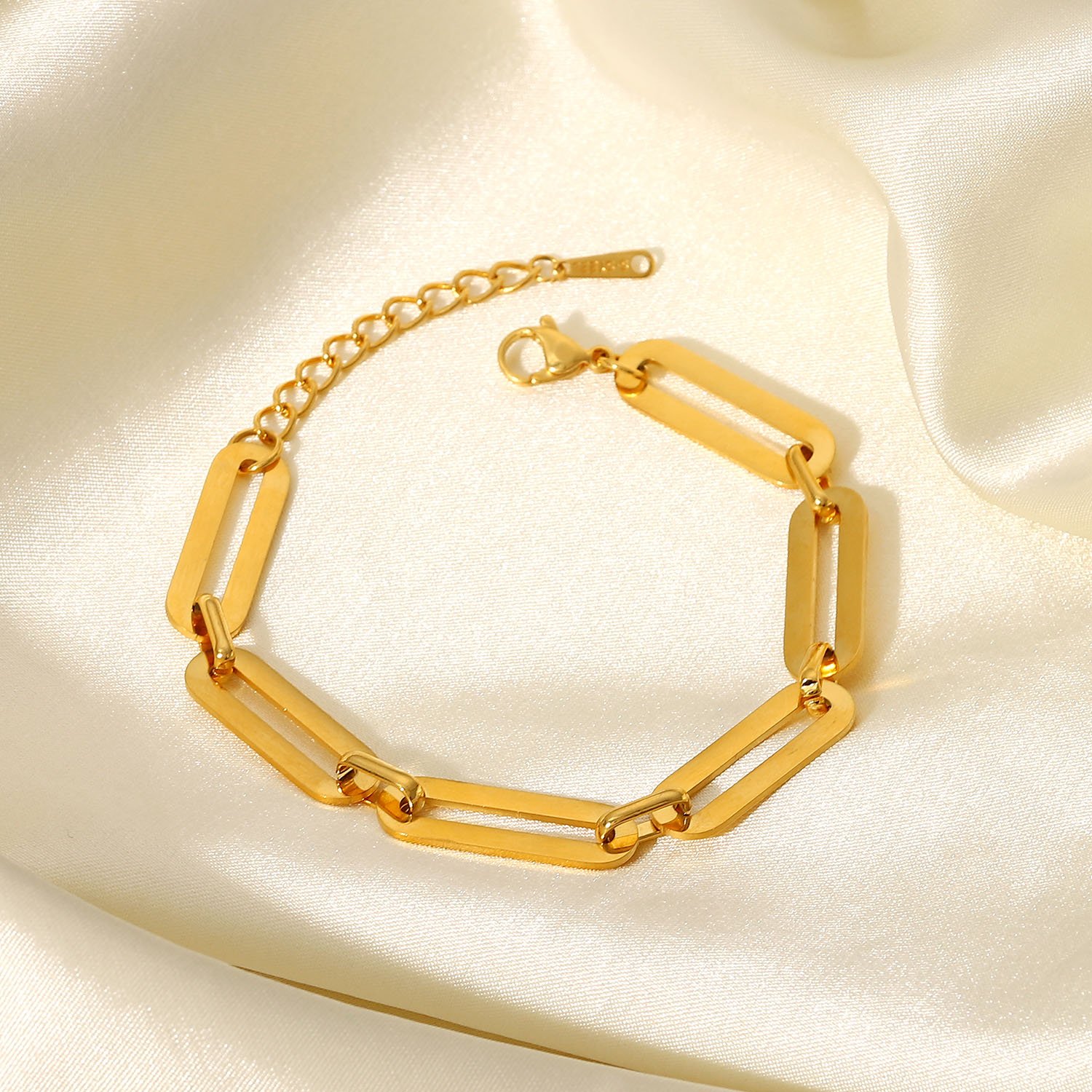 Retro mesh belt titanium gold plated wide bracelet 18K Gold Plated Stainless Steel link Chain bracelet Cuban chain bracelets