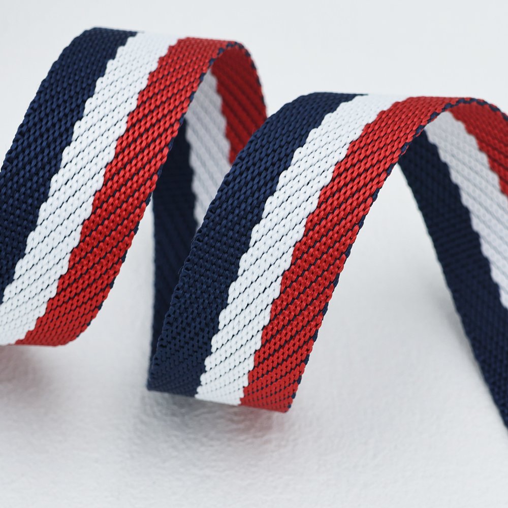 Custom 100% Polyester 20mm Key Chain Webbing Strap Soft and Smooth Fabric Watch Strap Ribbon Tape for Bags Shoes Belts