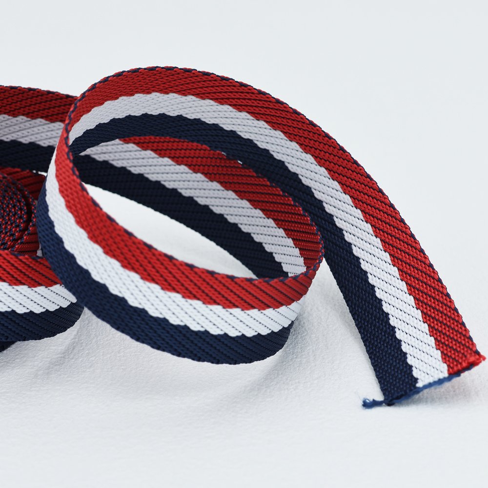Custom 100% Polyester 20mm Key Chain Webbing Strap Soft and Smooth Fabric Watch Strap Ribbon Tape for Bags Shoes Belts
