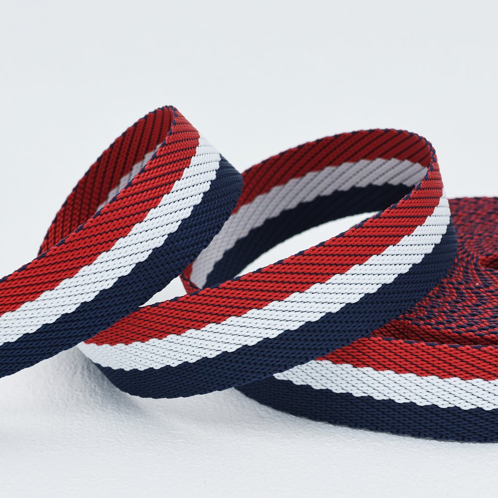 Custom 100% Polyester 20mm Key Chain Webbing Strap Soft and Smooth Fabric Watch Strap Ribbon Tape for Bags Shoes Belts