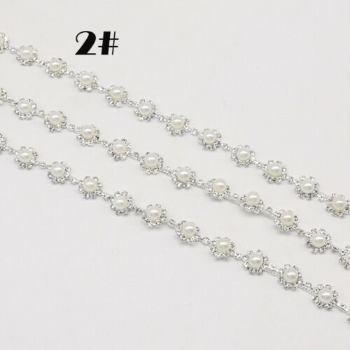 Fashion Crystal Rhinestone Trim Chain Sewing Craft Chain DIY Wedding Bridal Belt