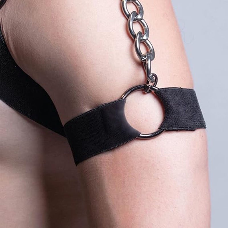 Wholesale Chain Harness Adult Chest Bondage Leather PU Erotic Gay Fetish BDSM Sexual Punk Metal Chest Chain Belt