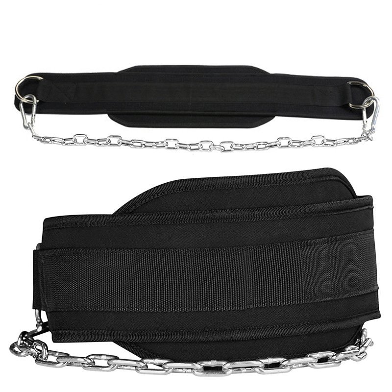 Dip Belt With Chain For Weightlifting Gym Quick Locking Weight Belt with Chain for Men Women Pull Ups Heavy Duty Steel Chain