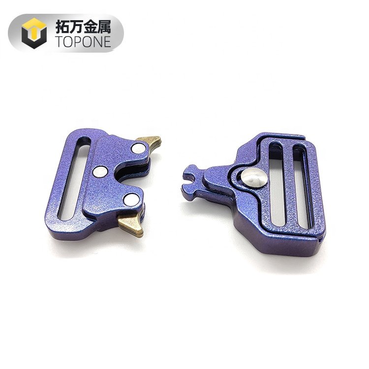 New Fashion Blue Metal Buckle Bracelet Quick Release Bag Strap Buckle with LOGO