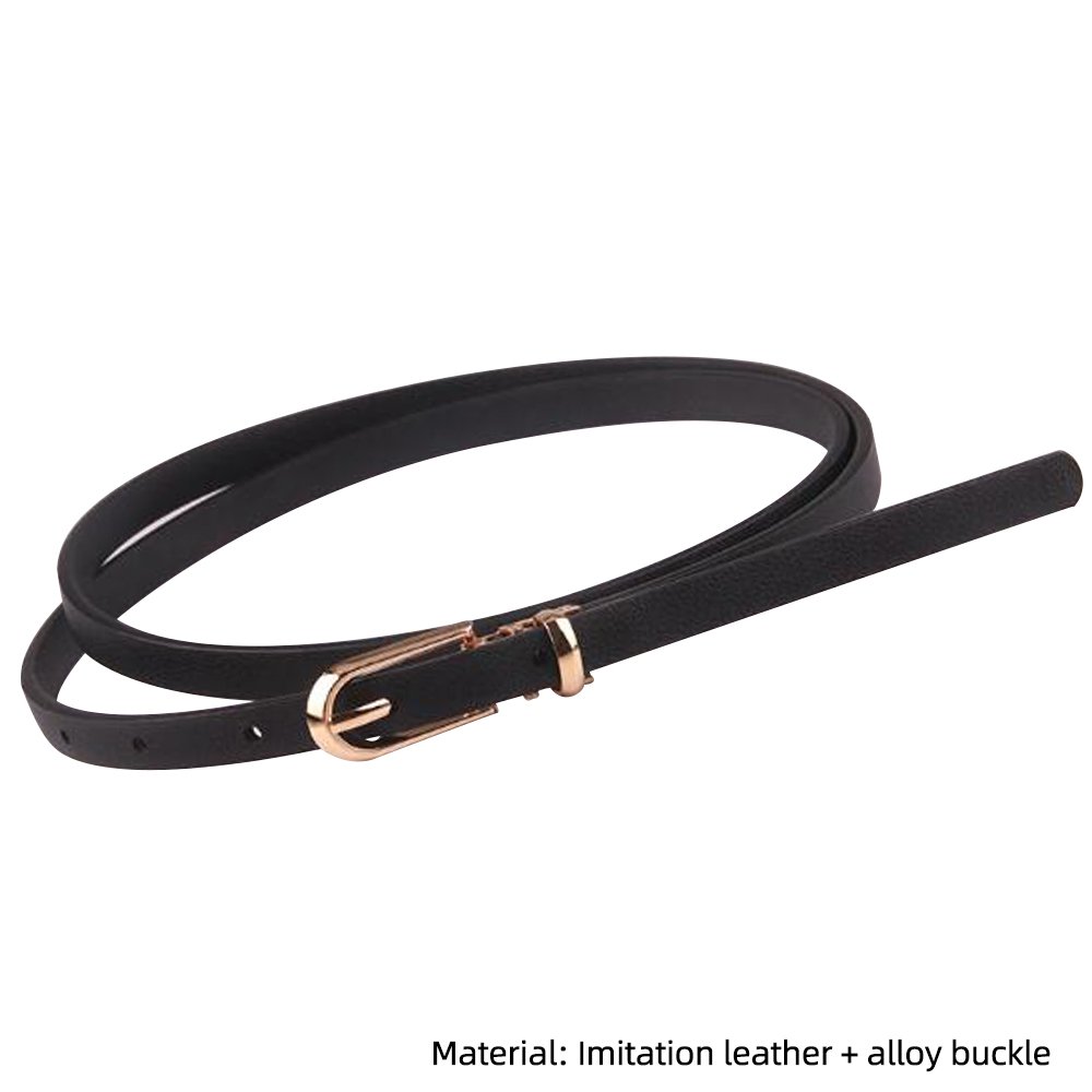 2022 Newest Faux Leather Metal Alloy Buckle Belt Ladies Waistband Simple Waist Fashion Ladies Dress Waist Chain Belt