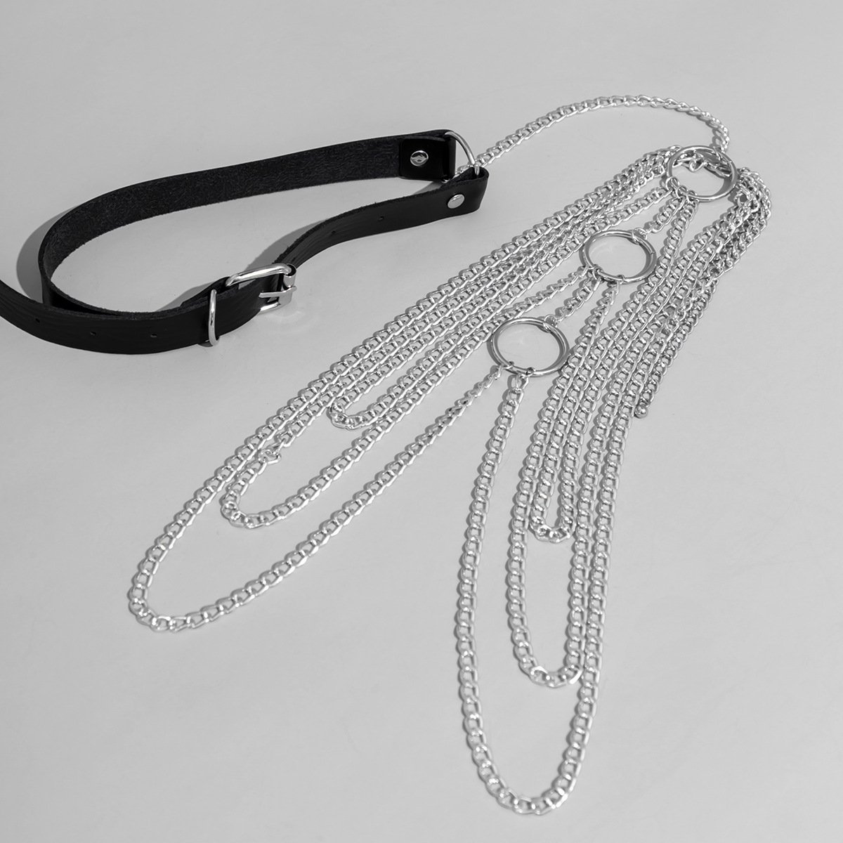 Punk Exaggerated Men'S Body Chain Fashion Sexy Lingeries Leather Bondage Belts Restraint Body Harness For Man