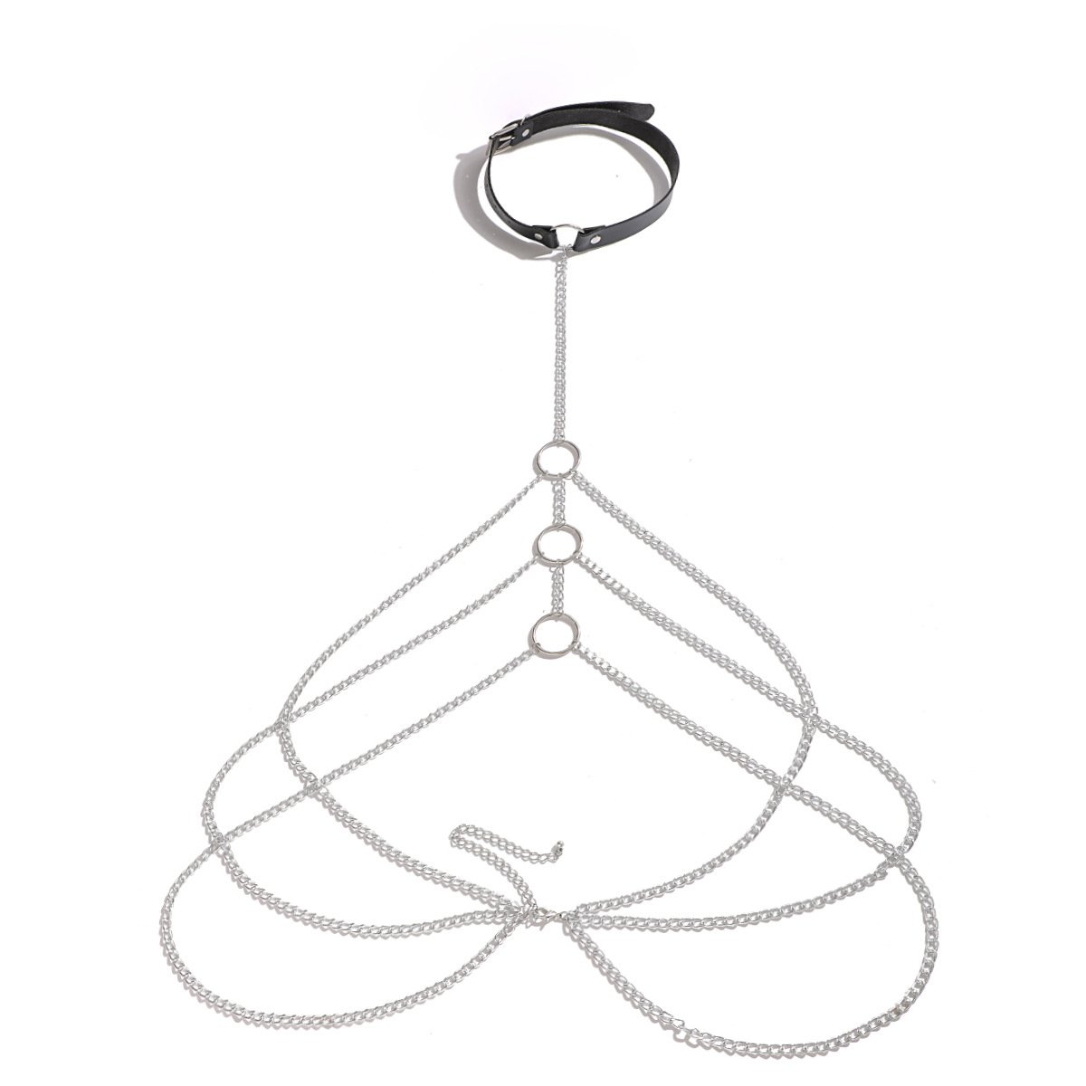 Punk Exaggerated Men'S Body Chain Fashion Sexy Lingeries Leather Bondage Belts Restraint Body Harness For Man