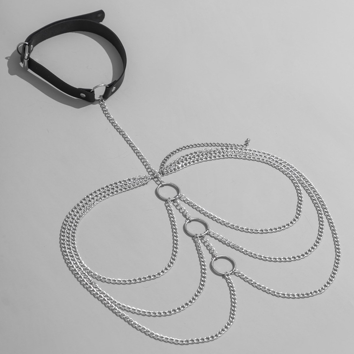 Punk Exaggerated Men'S Body Chain Fashion Sexy Lingeries Leather Bondage Belts Restraint Body Harness For Man