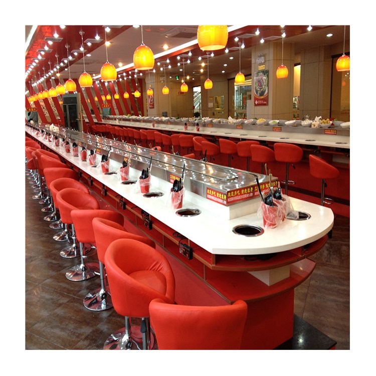 High Quality Control Durable Sushi Conveyor Belt Turn Type Food Trainshinkansen Smart Sushi Line