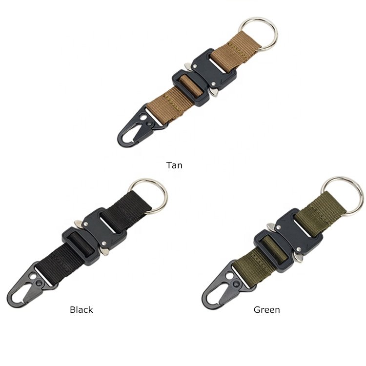 Wholesale Quick Release Metal Buckles Key Chain Hook EDC Tactical Gear Molle Buckle For Tactical Bag