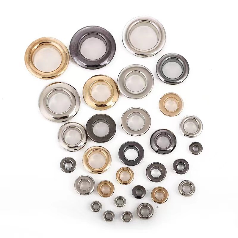 Factory Manufacturer High Quality Washer Round Screw Eyelet 5mm Custom Size Logo Shoe Hoodies Metal Eyelets For Clothing