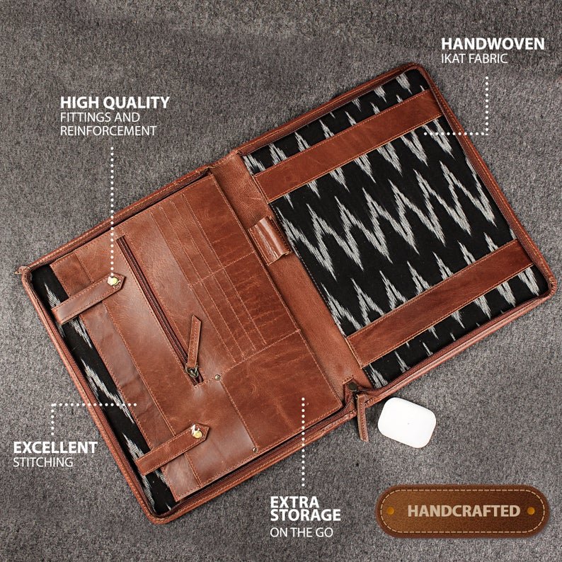 2021 detachable strap crazy horse vintage full grain leather multi-use business portfolio for man