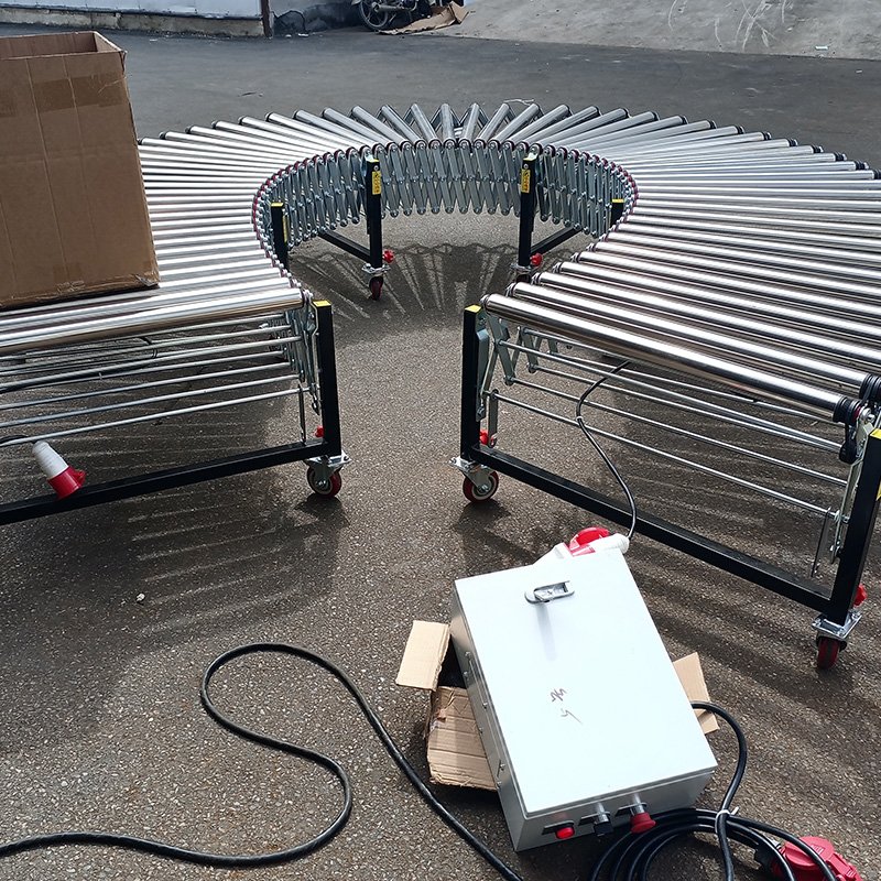 Small Conveyor Belt Adjustable Speed Telescopic Roller Line Customized Roller Conveying Equipment