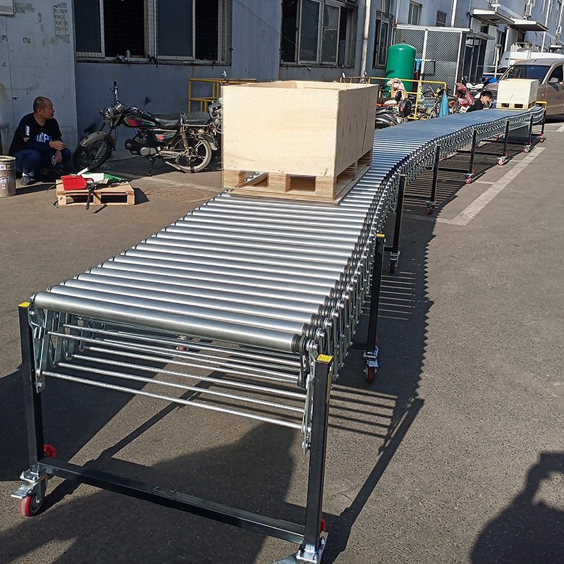 Small Conveyor Belt Adjustable Speed Telescopic Roller Line Customized Roller Conveying Equipment