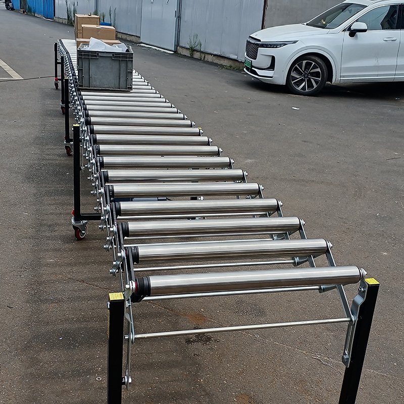 Small Conveyor Belt Adjustable Speed Telescopic Roller Line Customized Roller Conveying Equipment