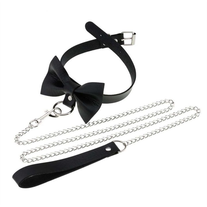 Non Mainstream Punk Cool Cheap Adult Sm Sex Game Restraint Sexy Necklace Bondage PU Leather bowknot traction belt Collar