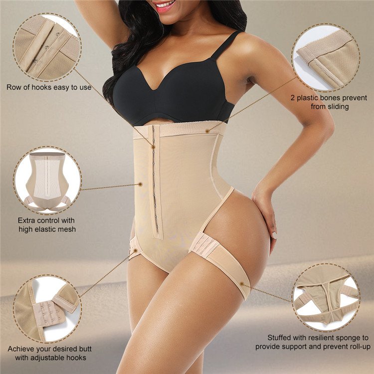 HEXIN Pretty Seamless Shapewear Butt Lifter Abdominal Compression Body Shaper Plus Size Butt Lifter Shapewear