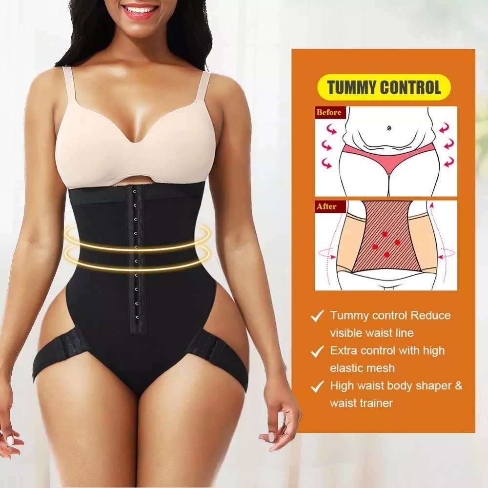 HEXIN Pretty Seamless Shapewear Butt Lifter Abdominal Compression Body Shaper Plus Size Butt Lifter Shapewear