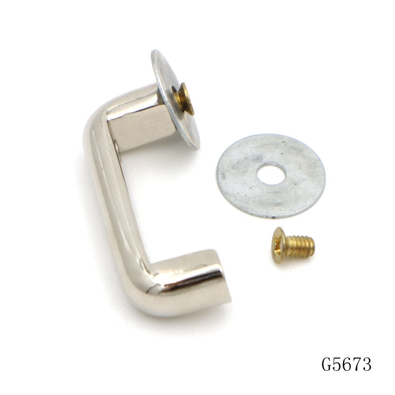 Handbag hardware supplies 20mm curved rectangle handle designer anchor metal arch bridge for bag
