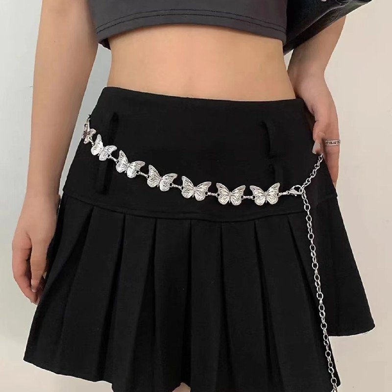 hot women classics sexy fashion alloy chain belt waist minority designer garment accessory waist chain belt for with butterfly