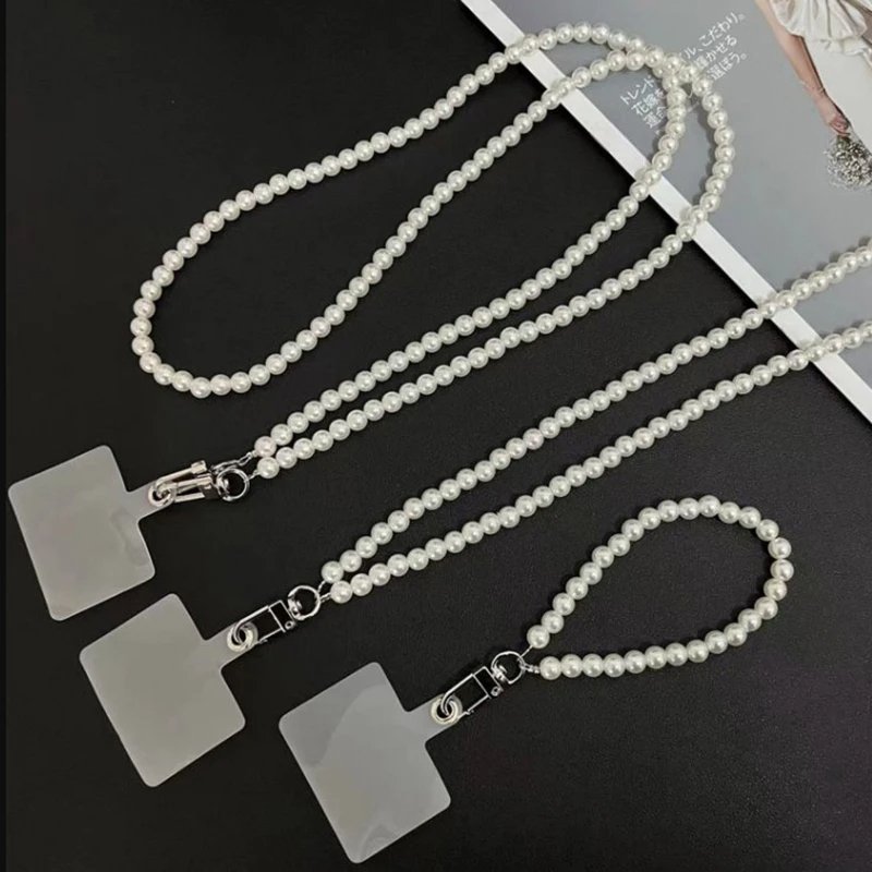 Phone Anti-lost Sling Belt Universal Clip Bag Bag Chain Long Crossbody Chain Hand-beaded Lanyard Women's Mobile Phone Lanyard