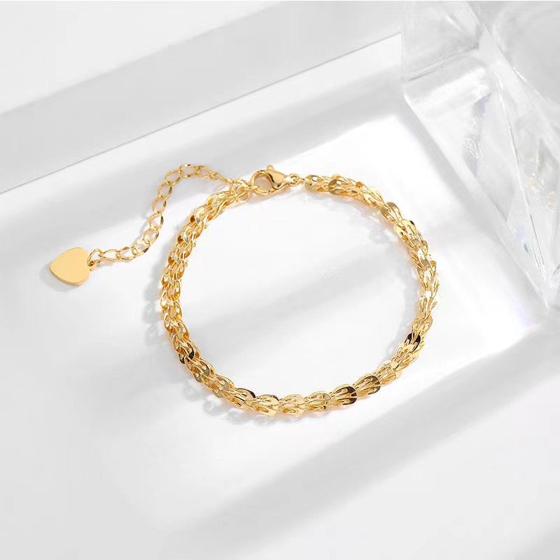 Geometric Watchbelt Stainless Steel Jewelry Hip Hop Belt Chain Bracelets For Women Men Wearing