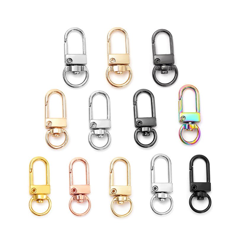 Custom Spring Keychain Swivel Snap Hooks Key Rings Metal Lanyard Keychain Hooks Lobster Clasps Keychain Alloy Key Chains Rings