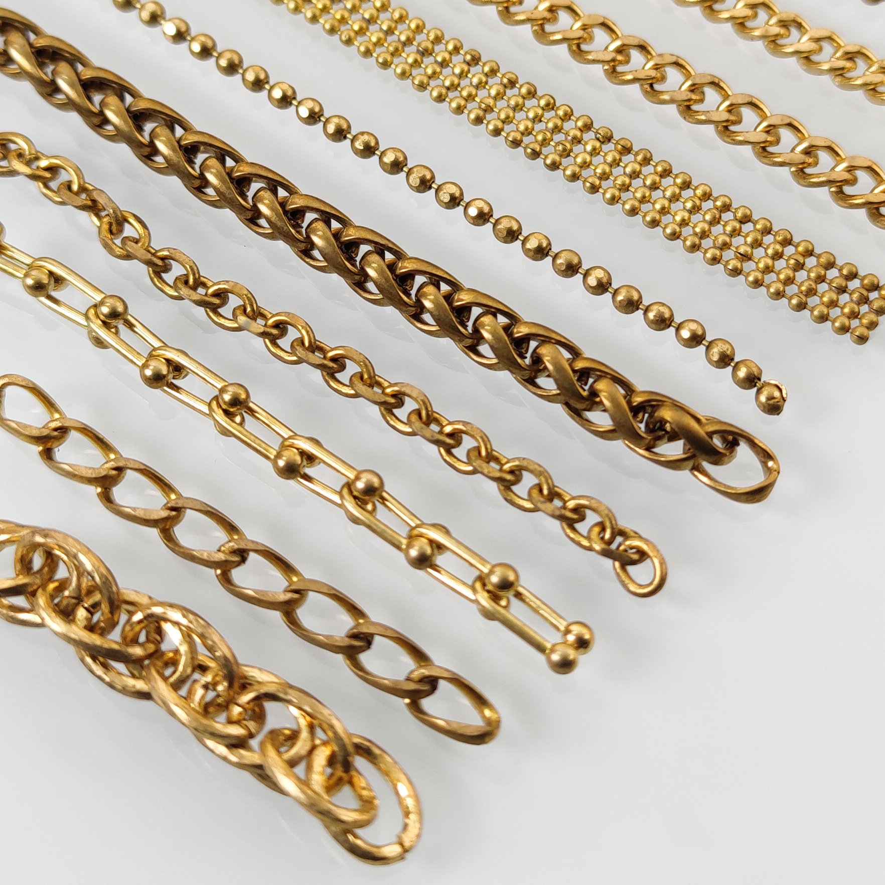 Wholesale stainless steel gold fashion jewelry body decorative metal chains for DIY accessories