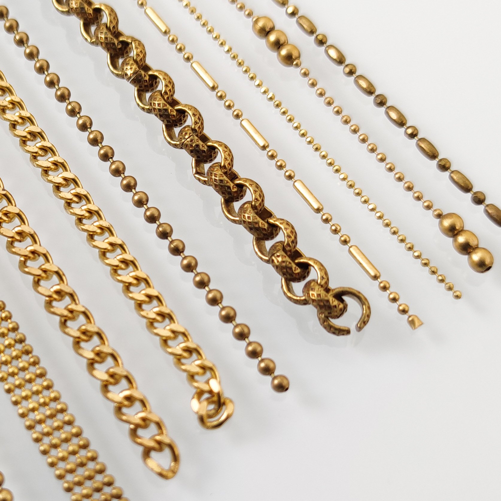 Wholesale stainless steel gold fashion jewelry body decorative metal chains for DIY accessories