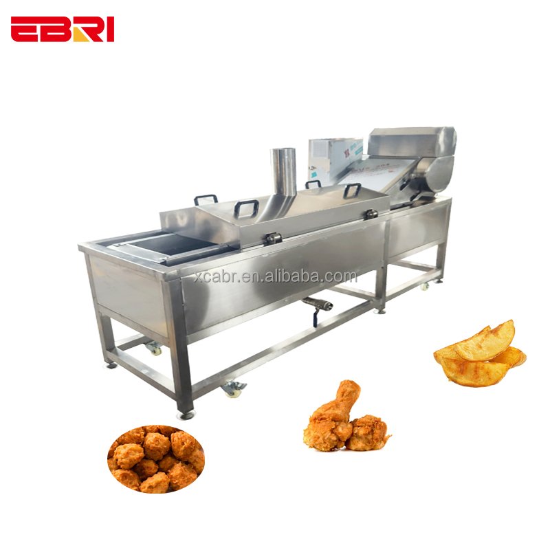 Industry continuous potato chips french fries fryer machine continuous conveyor belt frying machine