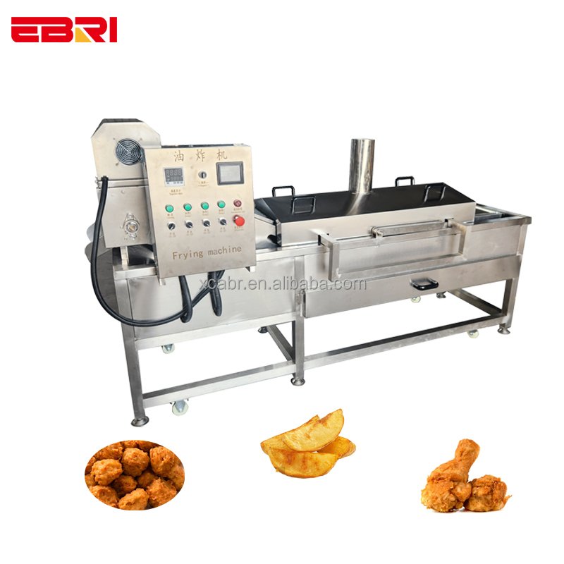 Industry continuous potato chips french fries fryer machine continuous conveyor belt frying machine