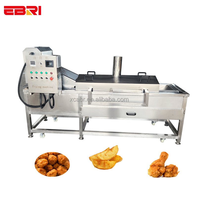 Industry continuous potato chips french fries fryer machine continuous conveyor belt frying machine