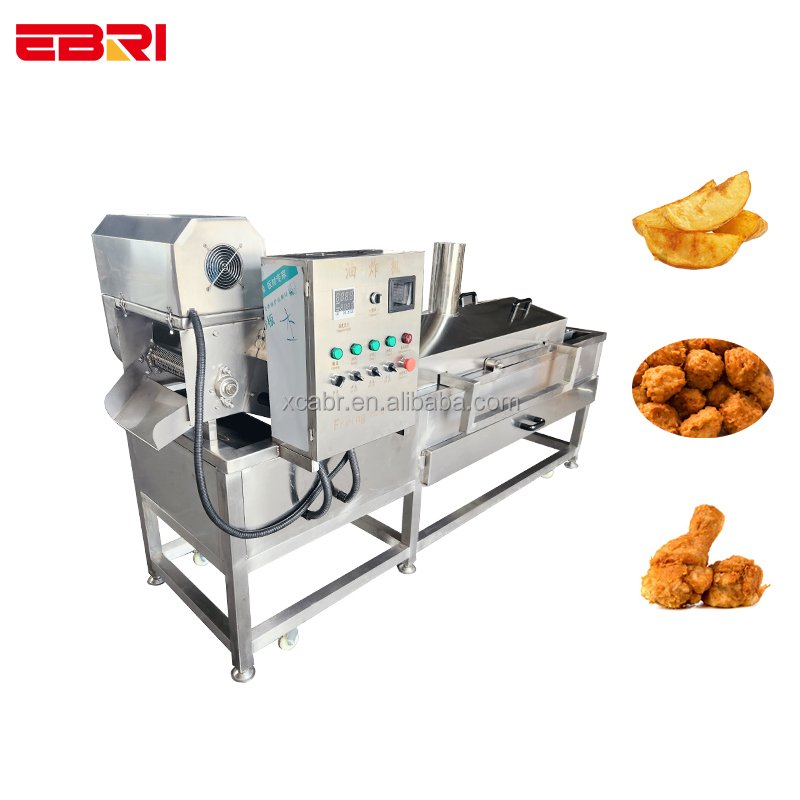 Industry continuous potato chips french fries fryer machine continuous conveyor belt frying machine