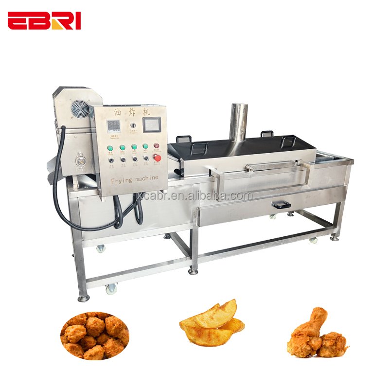 Industry continuous potato chips french fries fryer machine continuous conveyor belt frying machine