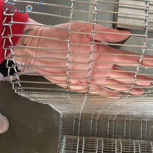 Food Processing food grade Stainless Steel ss304 316 Wire Conveyor Belt wire mesh metal belt