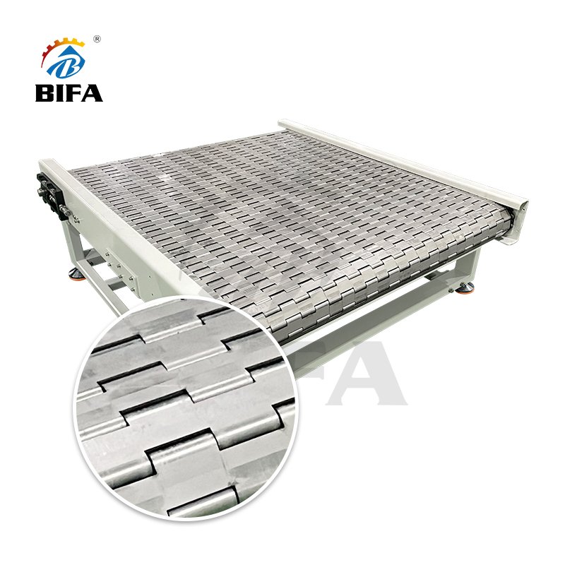 Bifa ss812 flat top chain stainless steel conveyor chain conveyor FOR Ice cubes transport