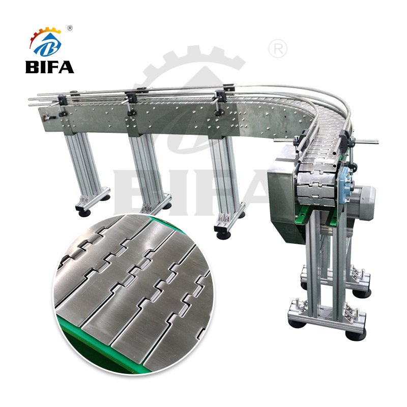 Bifa ss812 flat top chain stainless steel conveyor chain conveyor FOR Ice cubes transport