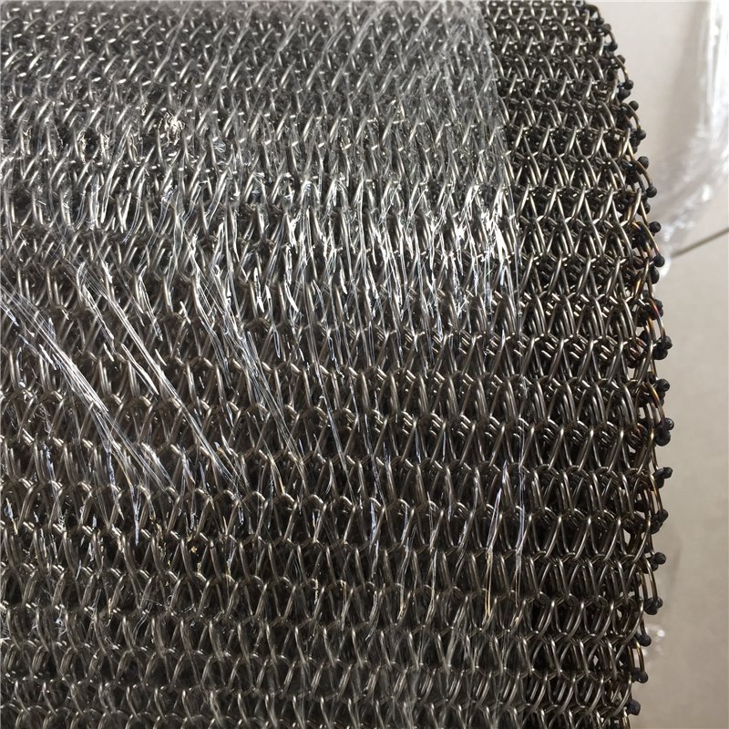 SS 201 304 316 stainless steel spiral link balance weave conveyor belt mesh