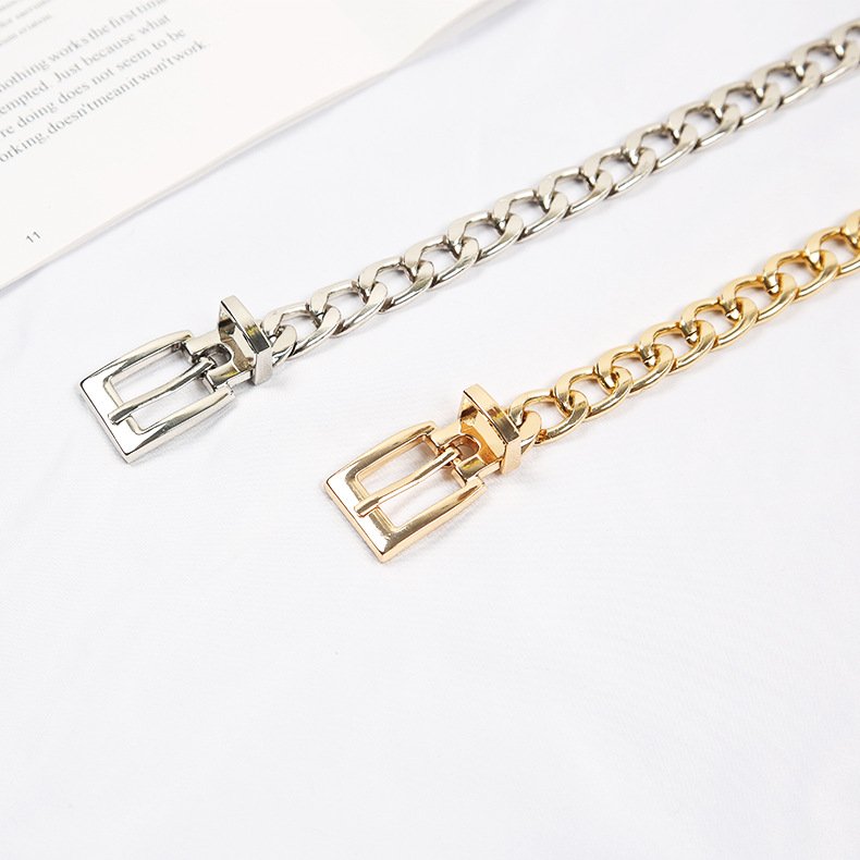2024 Hot Selling Fashion Luxury Metal Pin Buckle Belt Waist Chain Belt For Women