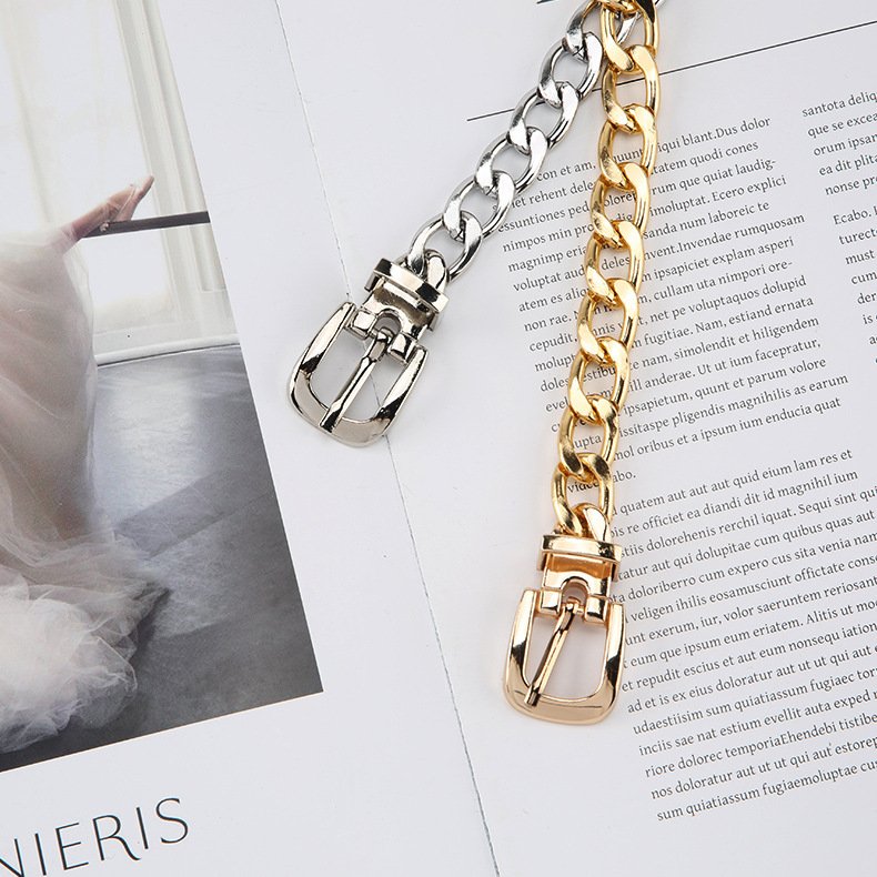 2024 Hot Selling Fashion Luxury Metal Pin Buckle Belt Waist Chain Belt For Women