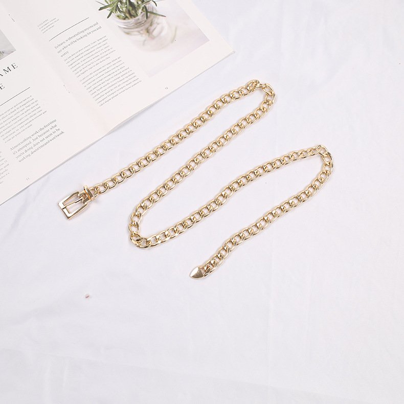 2024 Hot Selling Fashion Luxury Metal Pin Buckle Belt Waist Chain Belt For Women