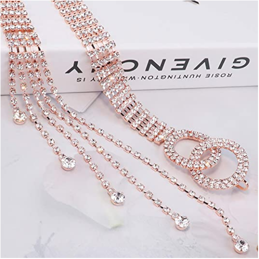 Rhinestone Fancy Belt Women Rhinestone Chain Belt Crystal Rhinestone Belt for Wedding