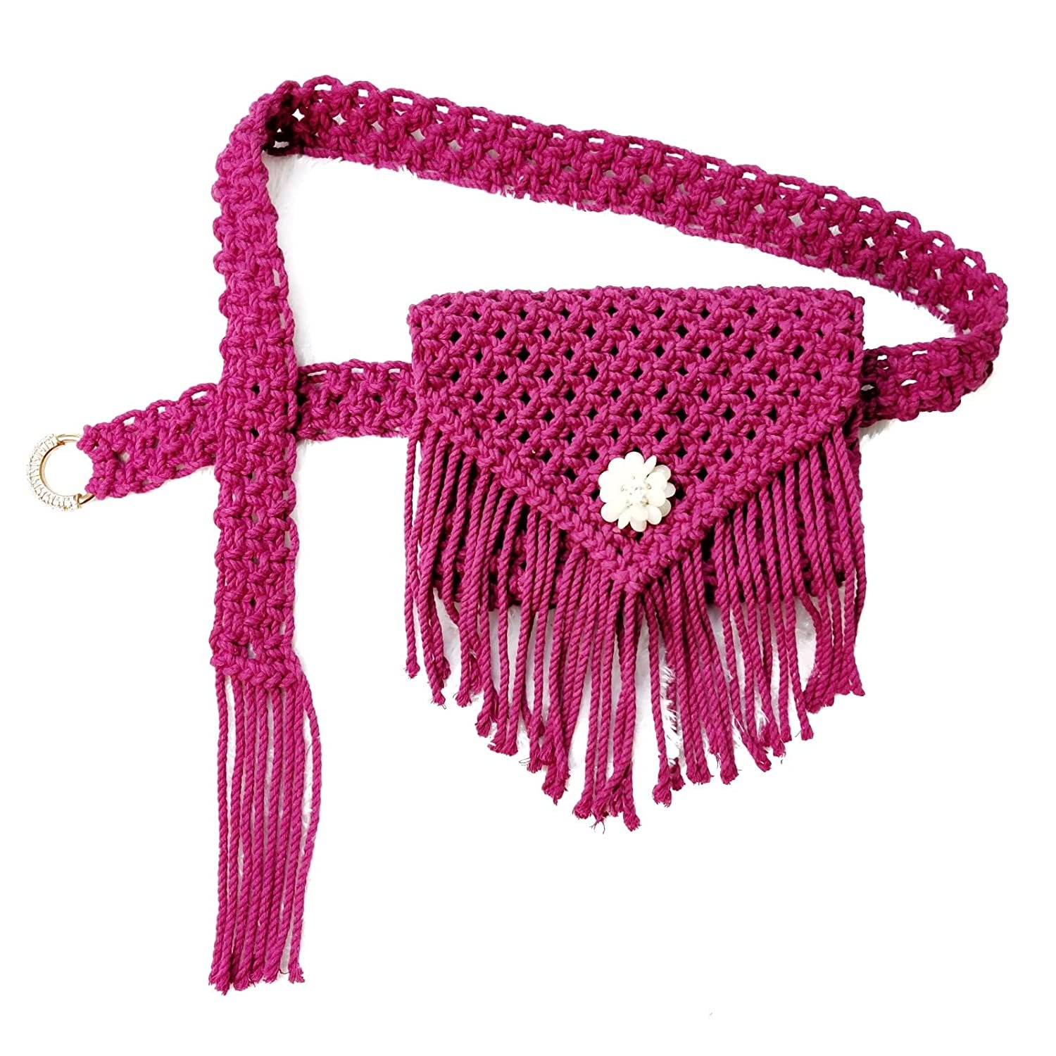 Premium Quality Handmade Macrame Fanny Pack Bag Boho cotton woven Macrame Waist Bag Boho Belt Bag