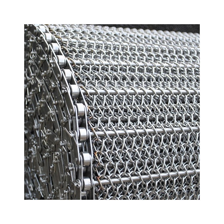 High Quality Custom Size 304 316 316L Stainless Steel Chain Link Spiral Wire Mesh Oven Baking Conveyor Belt Food Grade