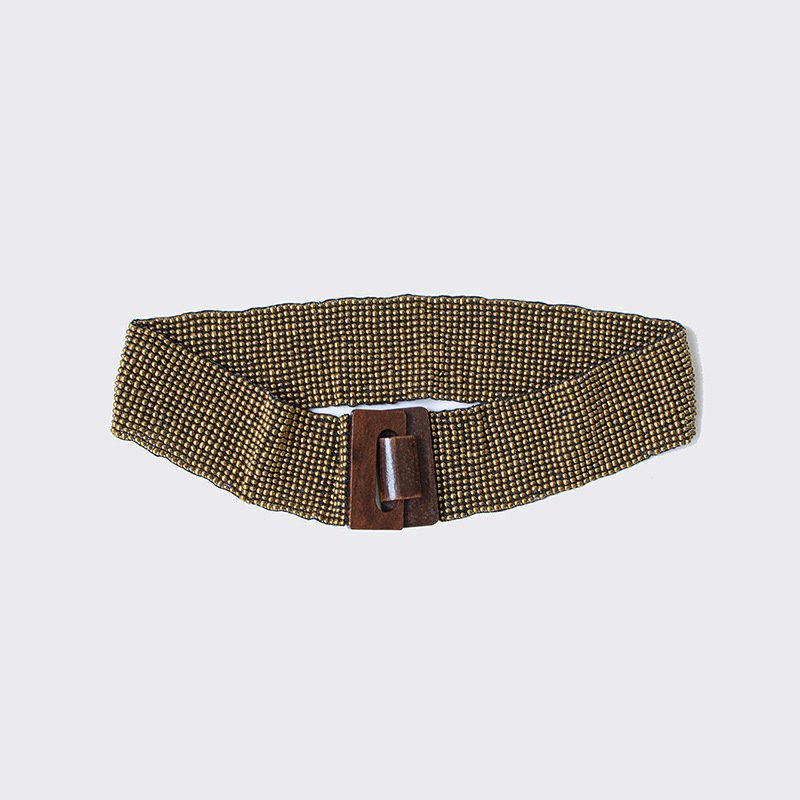 ONTHELEVEL Western Beaded Belt Handcrafted Exquisite Beads Bohemian Rope Braid Waist Belt for Fashionable Styles