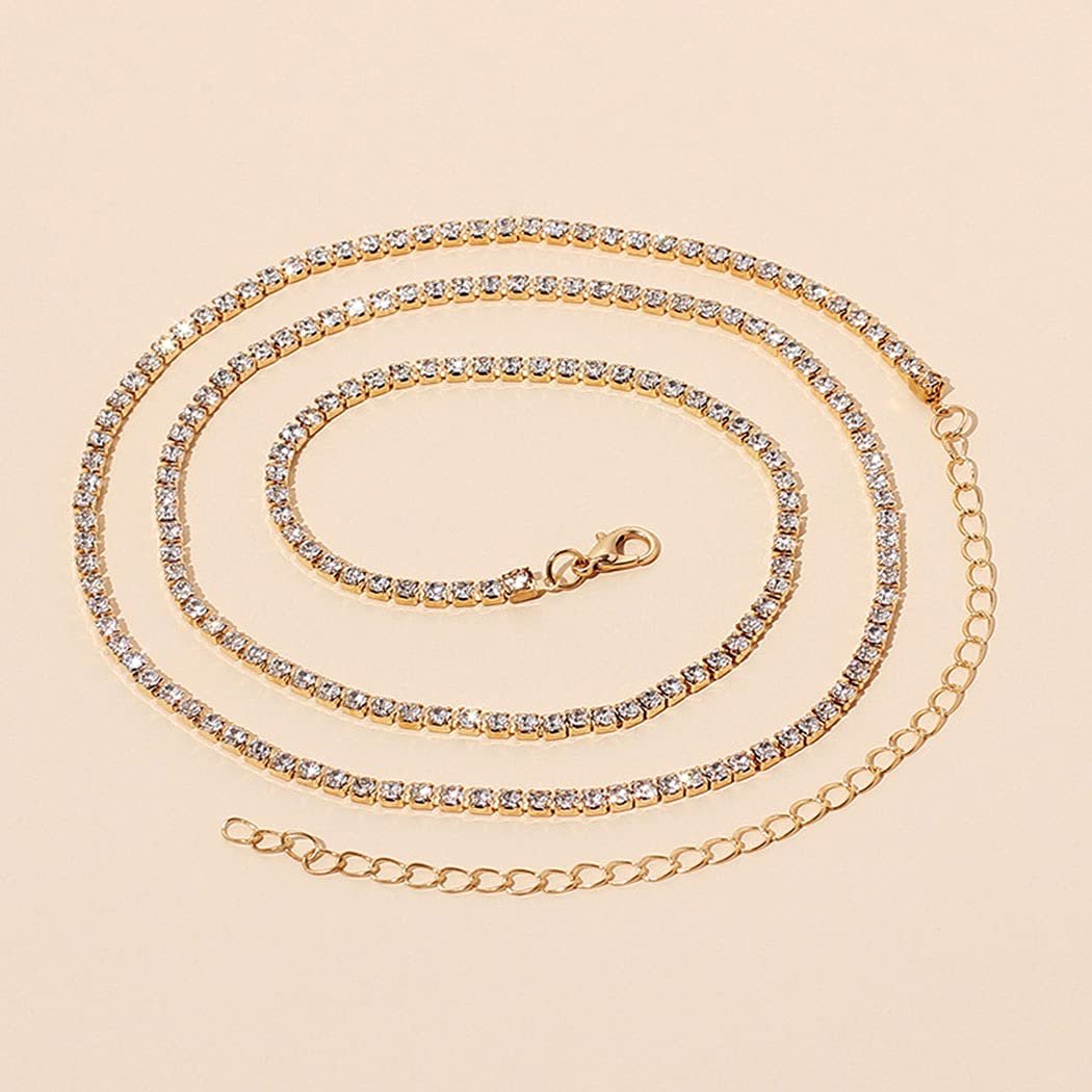 1 Layer Boho Waist Fashion Jewelry Women Belly Chains Sexy Custom Belt Hip Crystal Rhinestone Body Chain