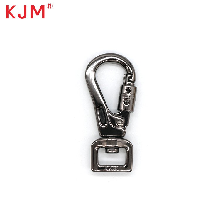 Custom logo lanyard snap hook pet hardware harness zinc alloy dog leash safety belt snap hook key chain