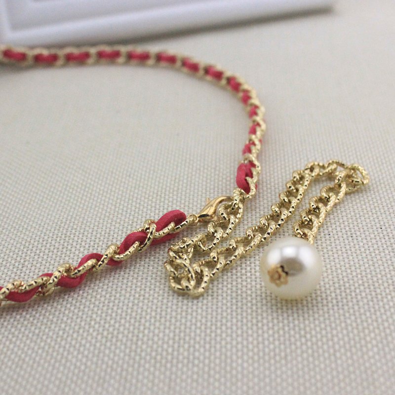 High fashion quality women slim waist belly metal chain belt strap for Dress