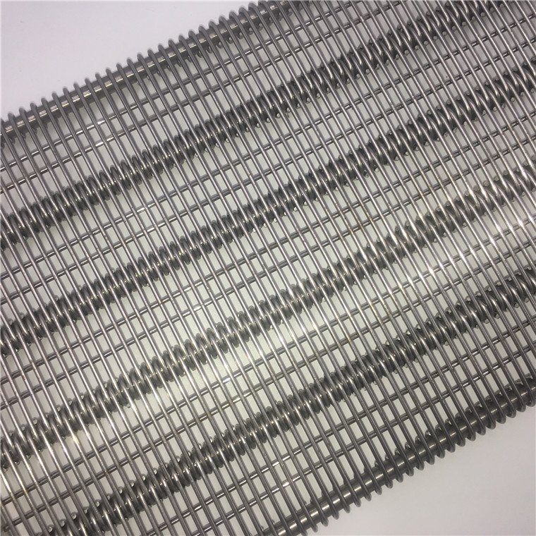 80-20 1000 degrees resistance Tight Spiral Eye Link Flex Wire Ring Conveyor Belts