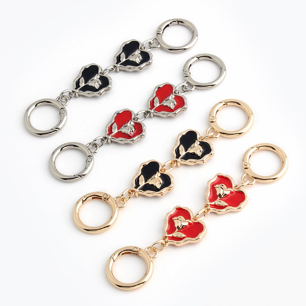 New Fashion Heart Rose Metal Shoulder Strap Chain Extended Bag Chain Accessories DIY Hardware Replacement Chain For Bag